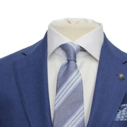 Neat Blue Century Classic Fit Wool Suit - Jack Victor 12 Neat Blue Century Classic Fit Wool Suit - Jack Victor -ETON Store JACK VICTOR JVC30804 5