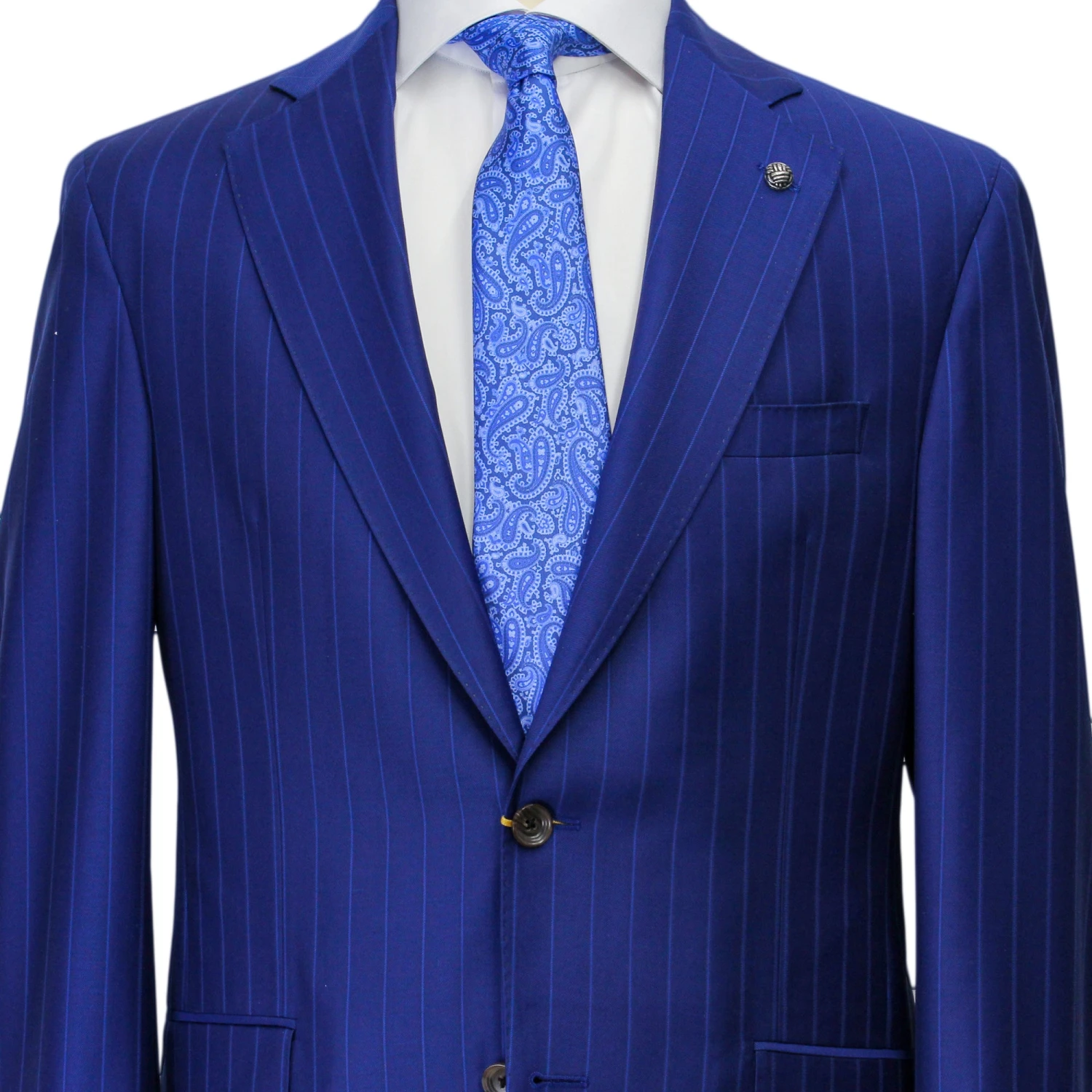 Blue Pin-Stripe Mason Contemporary Fit Wool Suit - Jack Victor 4 Blue Pin-Stripe Mason Contemporary Fit Wool Suit - Jack Victor - Image 2