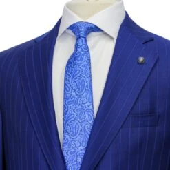 Blue Pin-Stripe Mason Contemporary Fit Wool Suit - Jack Victor 12 Blue Pin-Stripe Mason Contemporary Fit Wool Suit - Jack Victor -ETON Store JACK VICTOR JVC30854 5