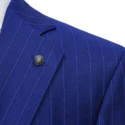 Blue Pin-Stripe Mason Contemporary Fit Wool Suit - Jack Victor 13 Blue Pin-Stripe Mason Contemporary Fit Wool Suit - Jack Victor -ETON Store JACK VICTOR JVC30854 6
