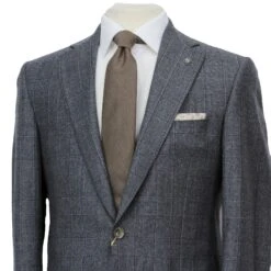 Gray Plaid Milled Reda Wool Essence Modern Fit Suit 13 Gray Plaid Milled Reda Wool Essence Modern Fit Suit -ETON Store JACK VICTOR JVC30916 ESSENCE 4