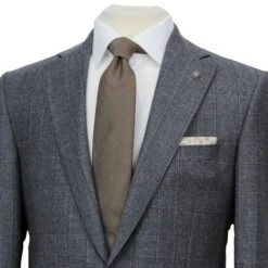 Gray Plaid Milled Reda Wool Essence Modern Fit Suit 10 Gray Plaid Milled Reda Wool Essence Modern Fit Suit -ETON Store JACK VICTOR JVC30916 ESSENCE 5