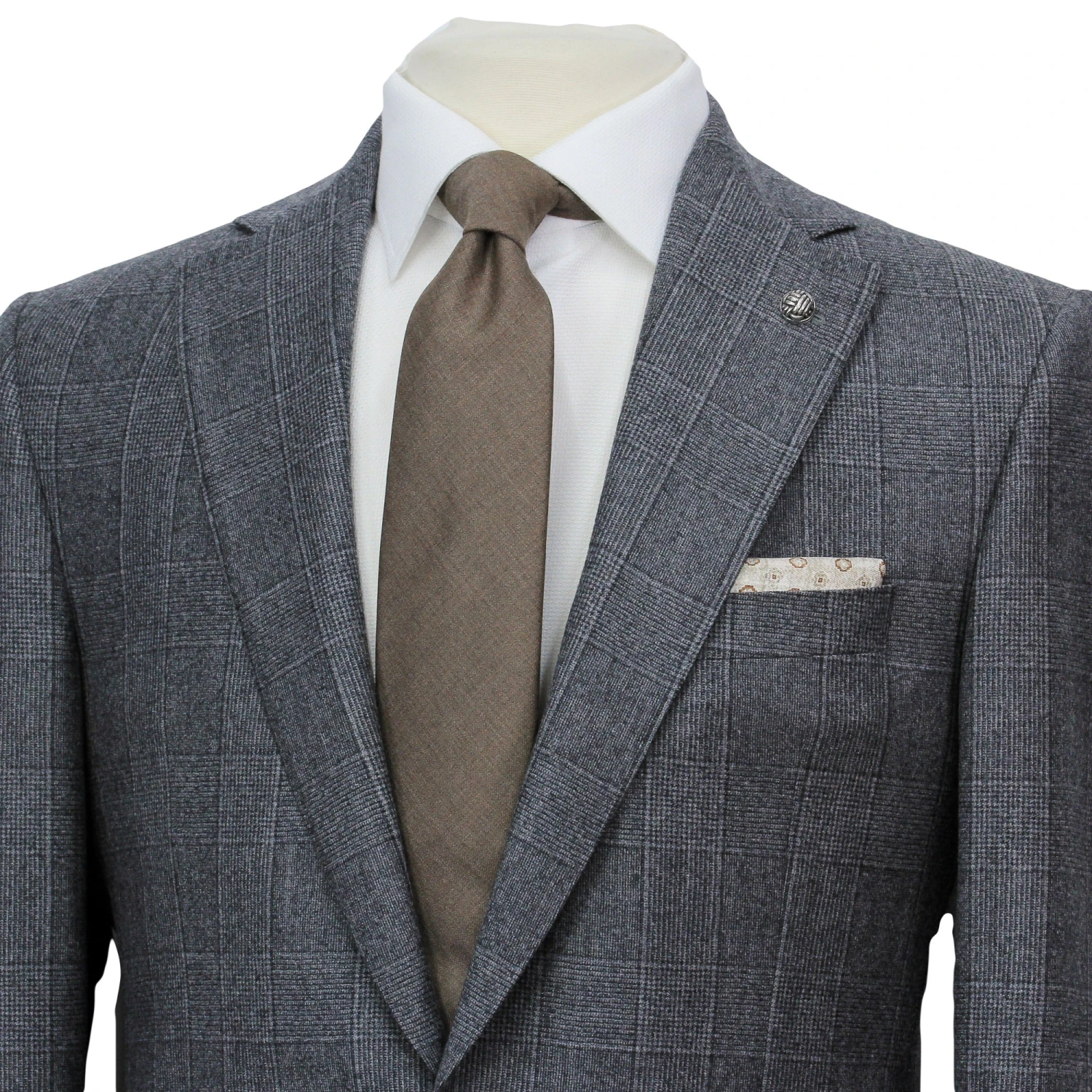 Gray Plaid Milled Reda Wool Essence Modern Fit Suit 4 Gray Plaid Milled Reda Wool Essence Modern Fit Suit - Image 2