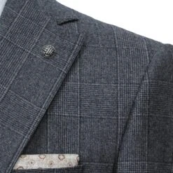 Gray Plaid Milled Reda Wool Essence Modern Fit Suit 14 Gray Plaid Milled Reda Wool Essence Modern Fit Suit -ETON Store JACK VICTOR JVC30916 ESSENCE 6