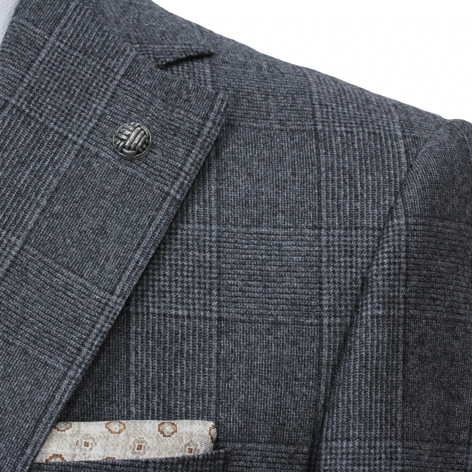 Gray Plaid Milled Reda Wool Essence Modern Fit Suit 8 Gray Plaid Milled Reda Wool Essence Modern Fit Suit - Image 6
