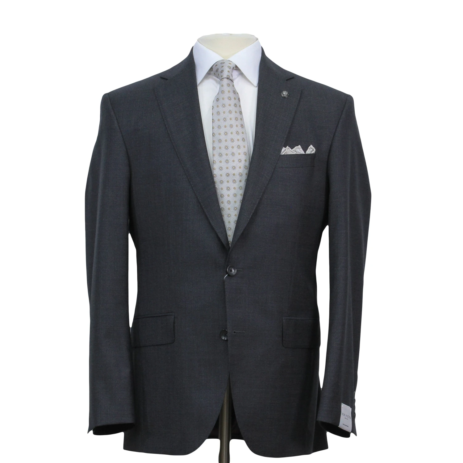 Dark Gray Neat Century Classic Fit Vitale Barberis Wool Suit 3 Dark Gray Neat Century Classic Fit Vitale Barberis Wool Suit