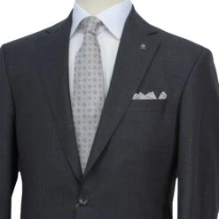 Dark Gray Neat Century Classic Fit Vitale Barberis Wool Suit 14 Dark Gray Neat Century Classic Fit Vitale Barberis Wool Suit -ETON Store JACK VICTOR JVC32001 CENTURY 4