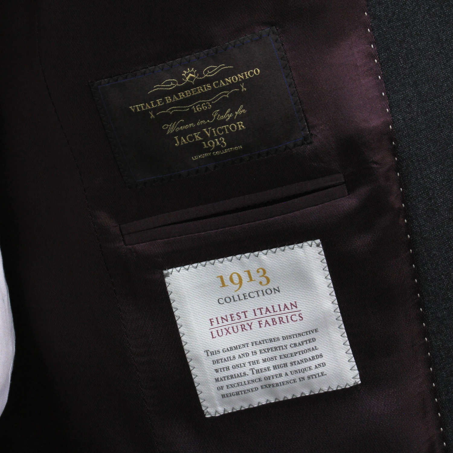 Dark Gray Neat Century Classic Fit Vitale Barberis Wool Suit 11 Dark Gray Neat Century Classic Fit Vitale Barberis Wool Suit - Image 9