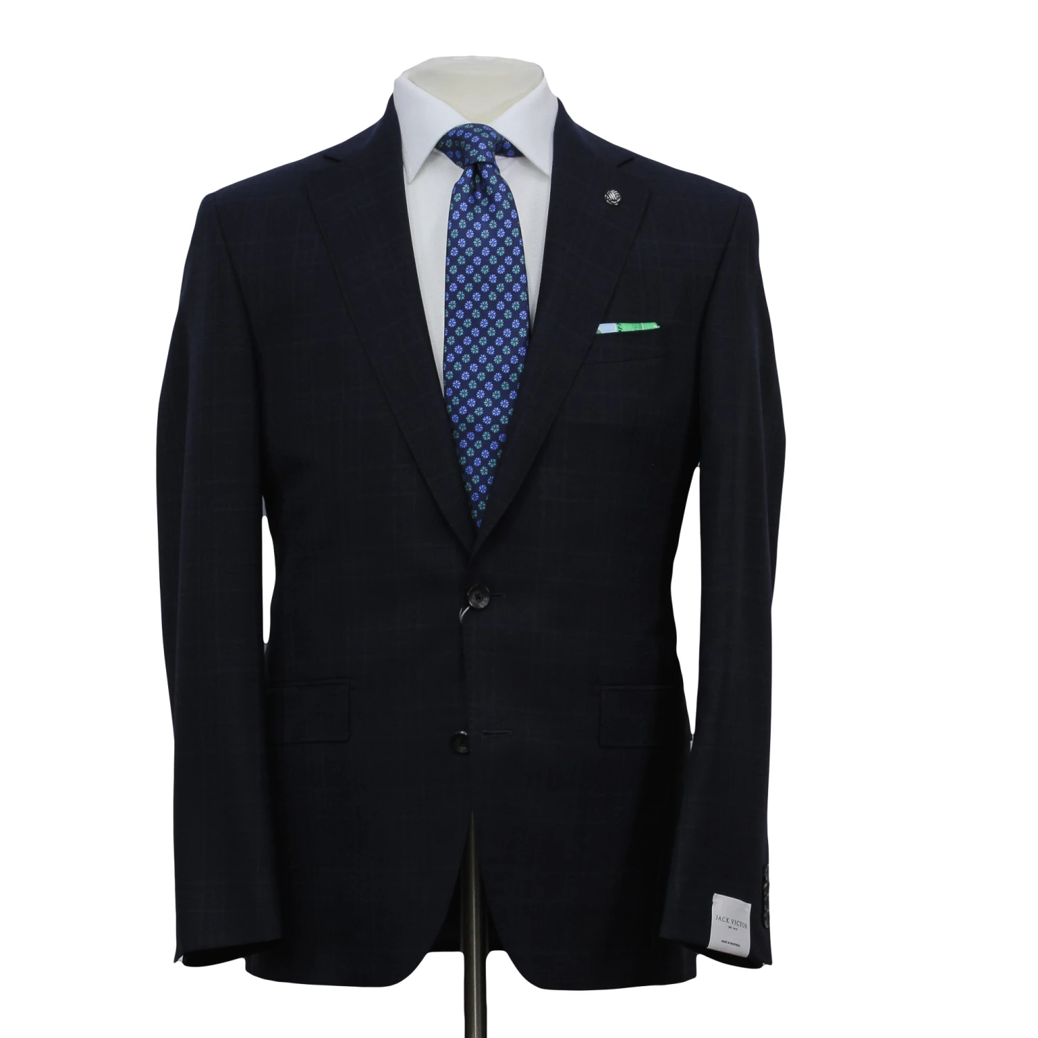 Navy Glen Check Vitale Barberis Wool Essence Modern Fit Suit - Jack Victor 1913 3 Navy Glen Check Vitale Barberis Wool Essence Modern Fit Suit - Jack Victor 1913