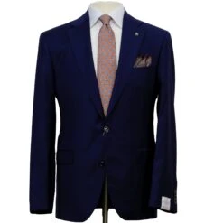 Royal Blue Windowpane Delfino Wool Essence Modern Fit Suit - Jack Victor 1913