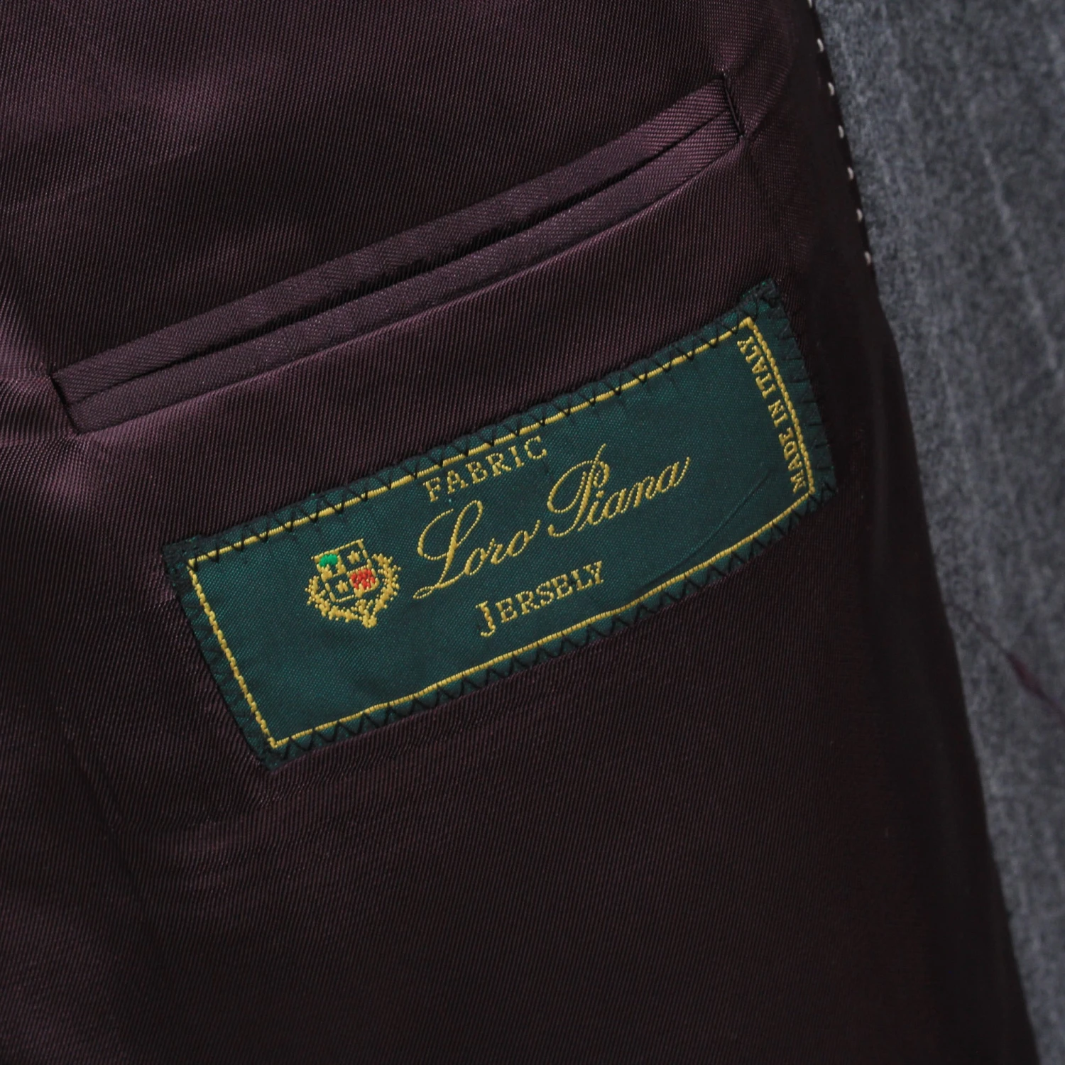 Gray Striped Ernest Modern Fit Loro Piana Jersely Double-Breasted Suit - Jack Victor 9 Gray Striped Ernest Modern Fit Loro Piana Jersely Double-Breasted Suit - Jack Victor - Image 7