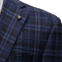 Blue Check Wool Silk Century Classic Fit Sport Coat - Jack Victor 1913 Collection 9 Blue Check Wool Silk Century Classic Fit Sport Coat - Jack Victor 1913 Collection -ETON Store JACK VICTOR MODERN FIT 10