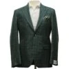 Green Check Wool-Silk-Linen Montana Contemporary Fit Sport Jacket - Jack Victor