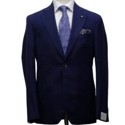 Blue Solid Montana Contemporary Fit Wool Suit - Jack Victor