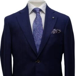Blue Solid Montana Contemporary Fit Wool Suit - Jack Victor 11 Blue Solid Montana Contemporary Fit Wool Suit - Jack Victor -ETON Store JACK VICTOR MONTANA 3241123 2