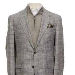 Gray Check Loro Piana Midland Contemporary Fit Sport Jacket - Jack Victor 10 Gray Check Loro Piana Midland Contemporary Fit Sport Jacket - Jack Victor -ETON Store JACK VICTOR N1231508 2