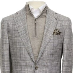Gray Check Loro Piana Midland Contemporary Fit Sport Jacket - Jack Victor 11 Gray Check Loro Piana Midland Contemporary Fit Sport Jacket - Jack Victor -ETON Store JACK VICTOR N1231508 3