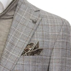Gray Check Loro Piana Midland Contemporary Fit Sport Jacket - Jack Victor 12 Gray Check Loro Piana Midland Contemporary Fit Sport Jacket - Jack Victor -ETON Store JACK VICTOR N1231508 5