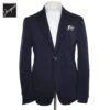 Navy Blue Contemporary Fit Cotton-Wool Knit Easy Living Suit - Jack Victor