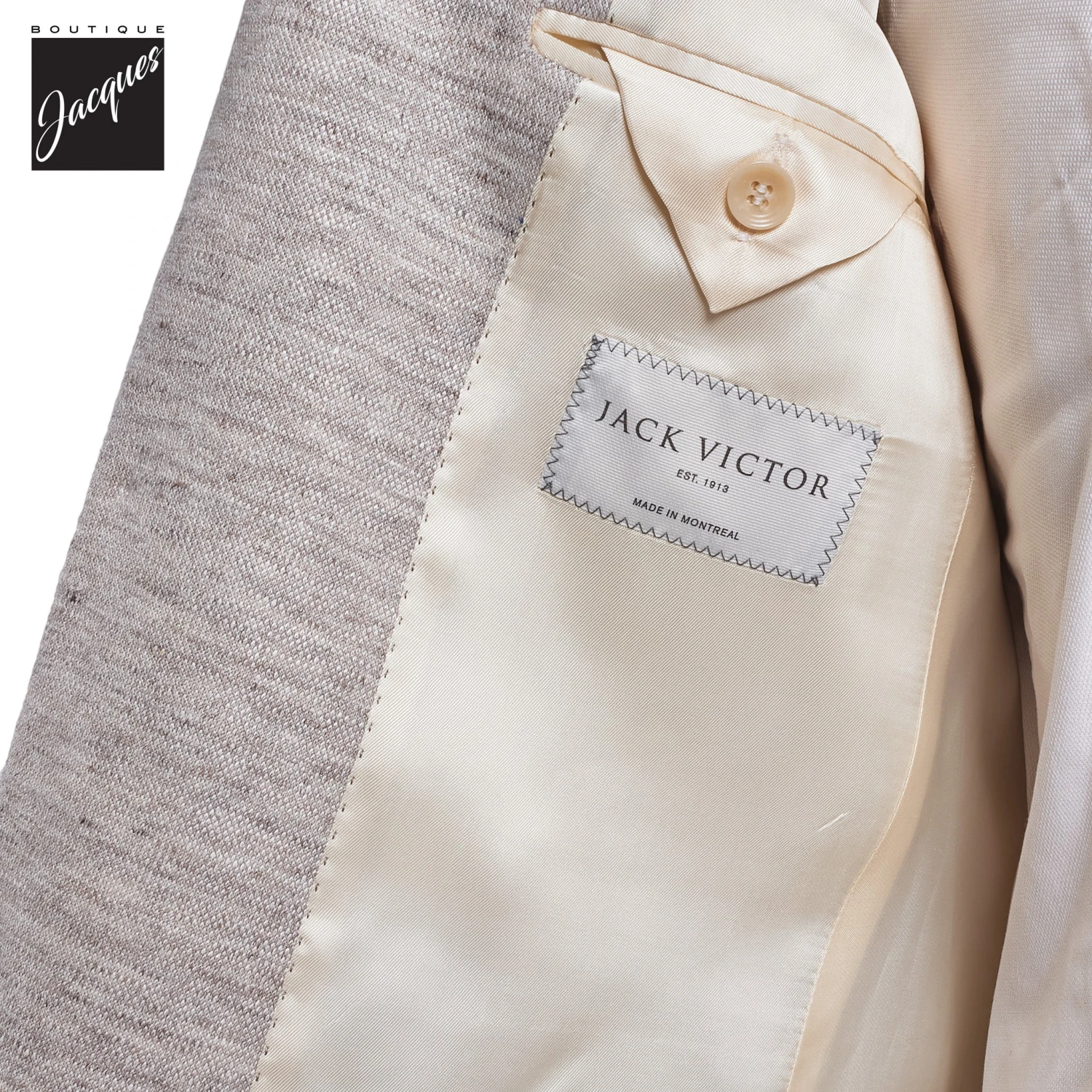 Oatmeal Mouline Knit Linen/Wool/Silk Hartford Contemporary Fit Sport Jacket - Jack Victor 6 Oatmeal Mouline Knit Linen/Wool/Silk Hartford Contemporary Fit Sport Jacket - Jack Victor - Image 4