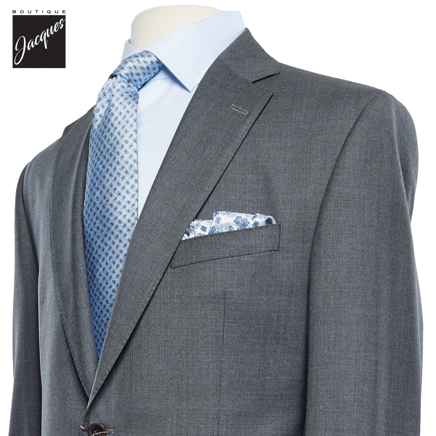 Gray Neat Century Classic Fit Vitale Barberis Wool Suit 5 Gray Neat Century Classic Fit Vitale Barberis Wool Suit - Image 3