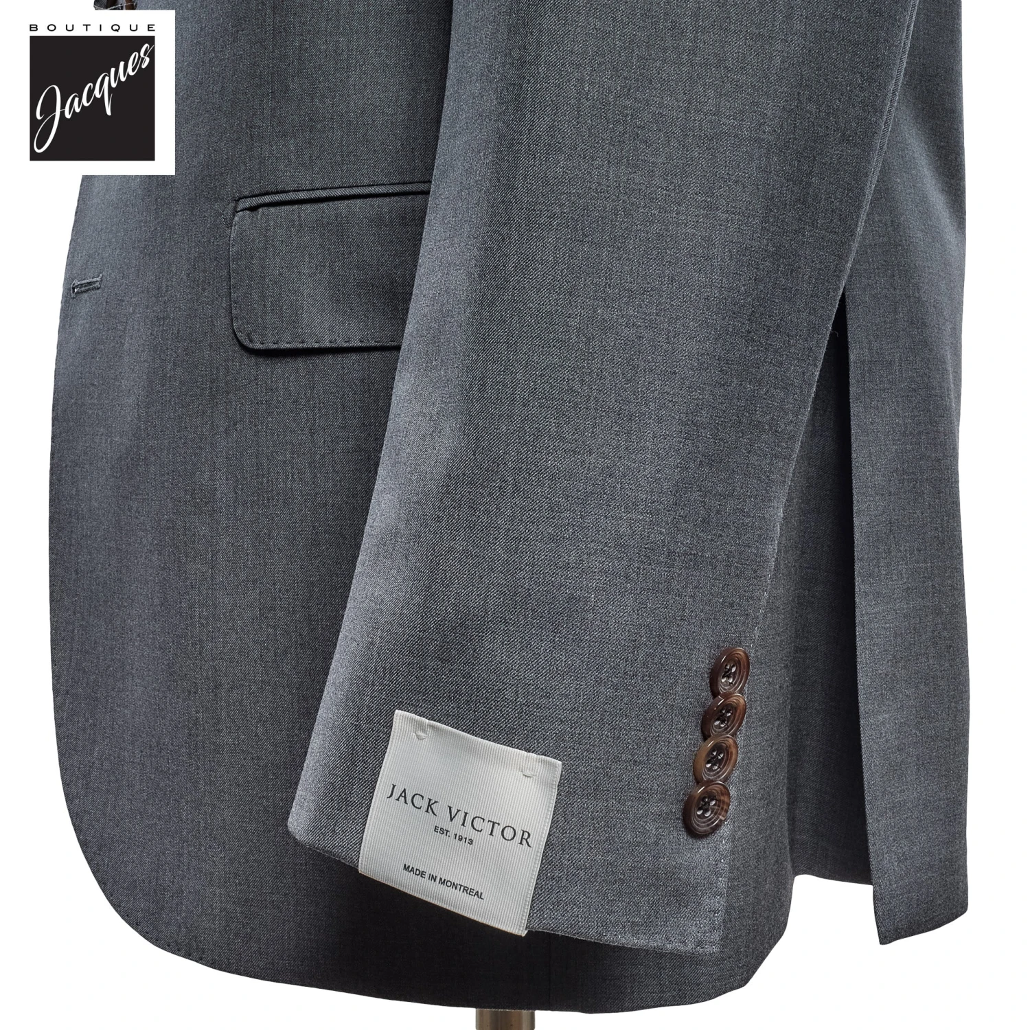 Gray Neat Century Classic Fit Vitale Barberis Wool Suit 6 Gray Neat Century Classic Fit Vitale Barberis Wool Suit - Image 4