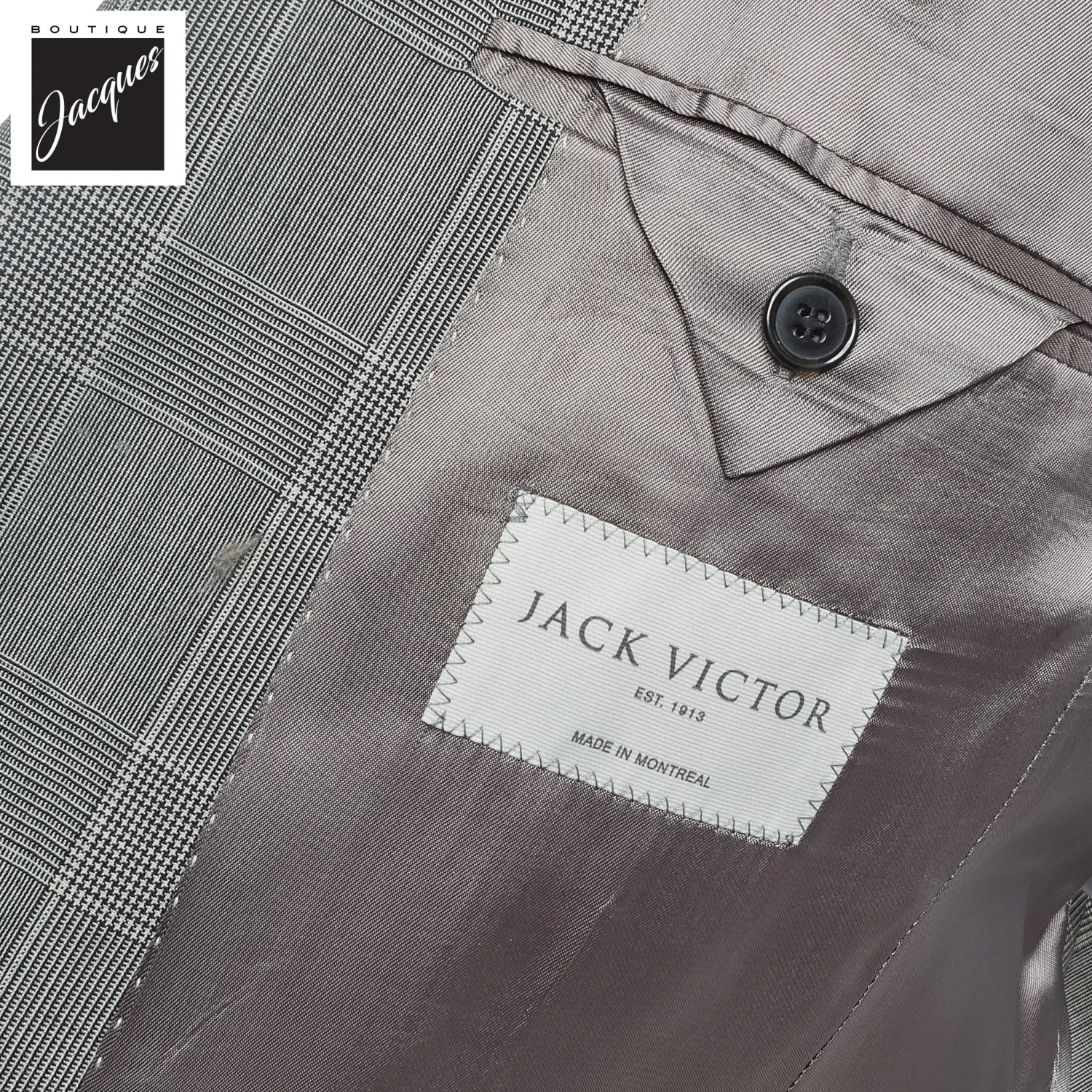 Gray Prince Of Wales Dallas Contemporary Fit Suit - Jack Victor 6 Gray Prince Of Wales Dallas Contemporary Fit Suit - Jack Victor - Image 4