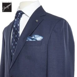 Blue Solid Smart-Twist Wool Stretch Dean Contemporary Fit Suit - Jack Victor 13 Blue Solid Smart-Twist Wool Stretch Dean Contemporary Fit Suit - Jack Victor -ETON Store JACKVICTORDEANN3222451 2