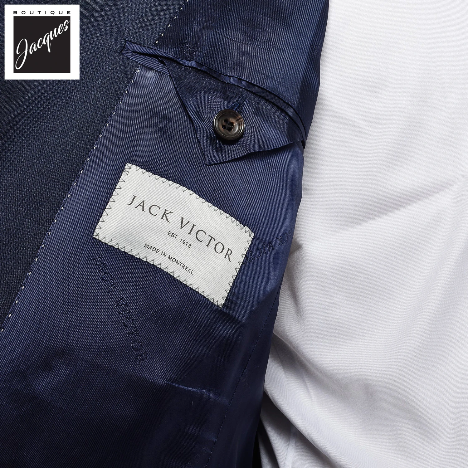 Blue Solid Smart-Twist Wool Stretch Dean Contemporary Fit Suit - Jack Victor 6 Blue Solid Smart-Twist Wool Stretch Dean Contemporary Fit Suit - Jack Victor - Image 4