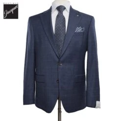 Blue Tonal Check Esprit Modern Fit Super 120s Wool Suit - Jack Victor