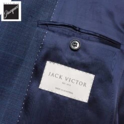 Blue Tonal Check Esprit Modern Fit Super 120s Wool Suit - Jack Victor 9 Blue Tonal Check Esprit Modern Fit Super 120s Wool Suit - Jack Victor -ETON Store JACKVICTORESPRIT3231607 4