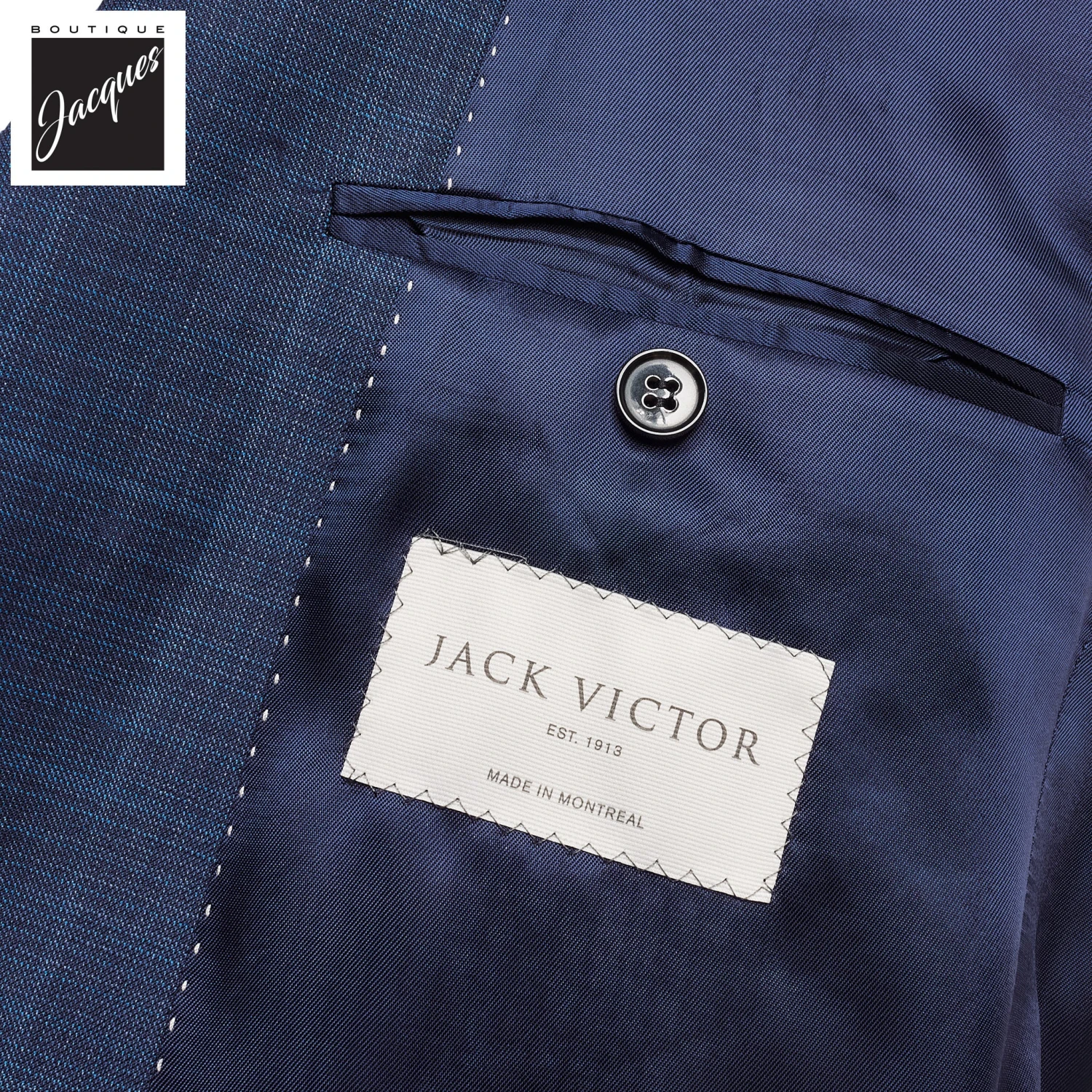 Blue Tonal Check Esprit Modern Fit Super 120s Wool Suit - Jack Victor 6 Blue Tonal Check Esprit Modern Fit Super 120s Wool Suit - Jack Victor - Image 4