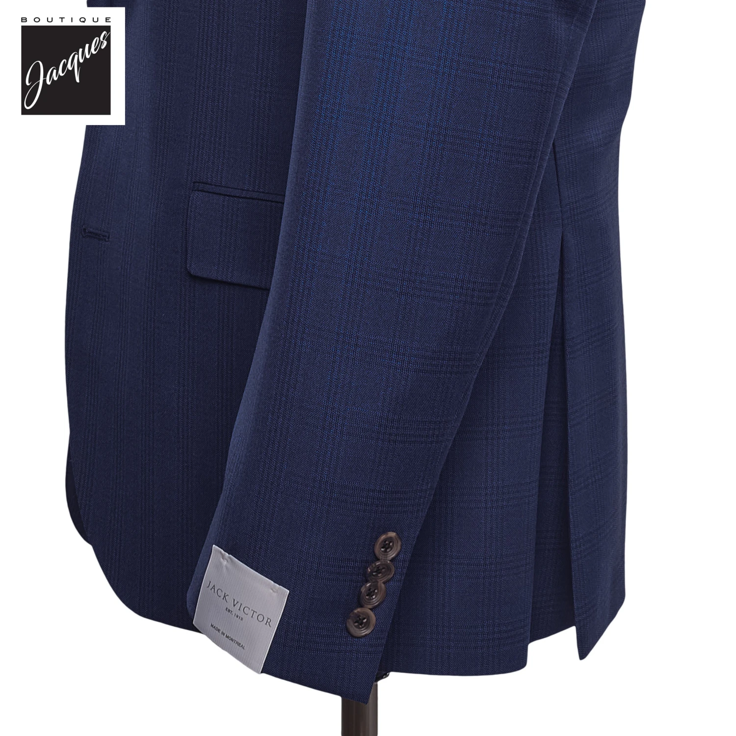 Blue Tonal Glen Check Esprit Modern Fit Drago Wool Suit - Jack Victor 8 Blue Tonal Glen Check Esprit Modern Fit Drago Wool Suit - Jack Victor - Image 6
