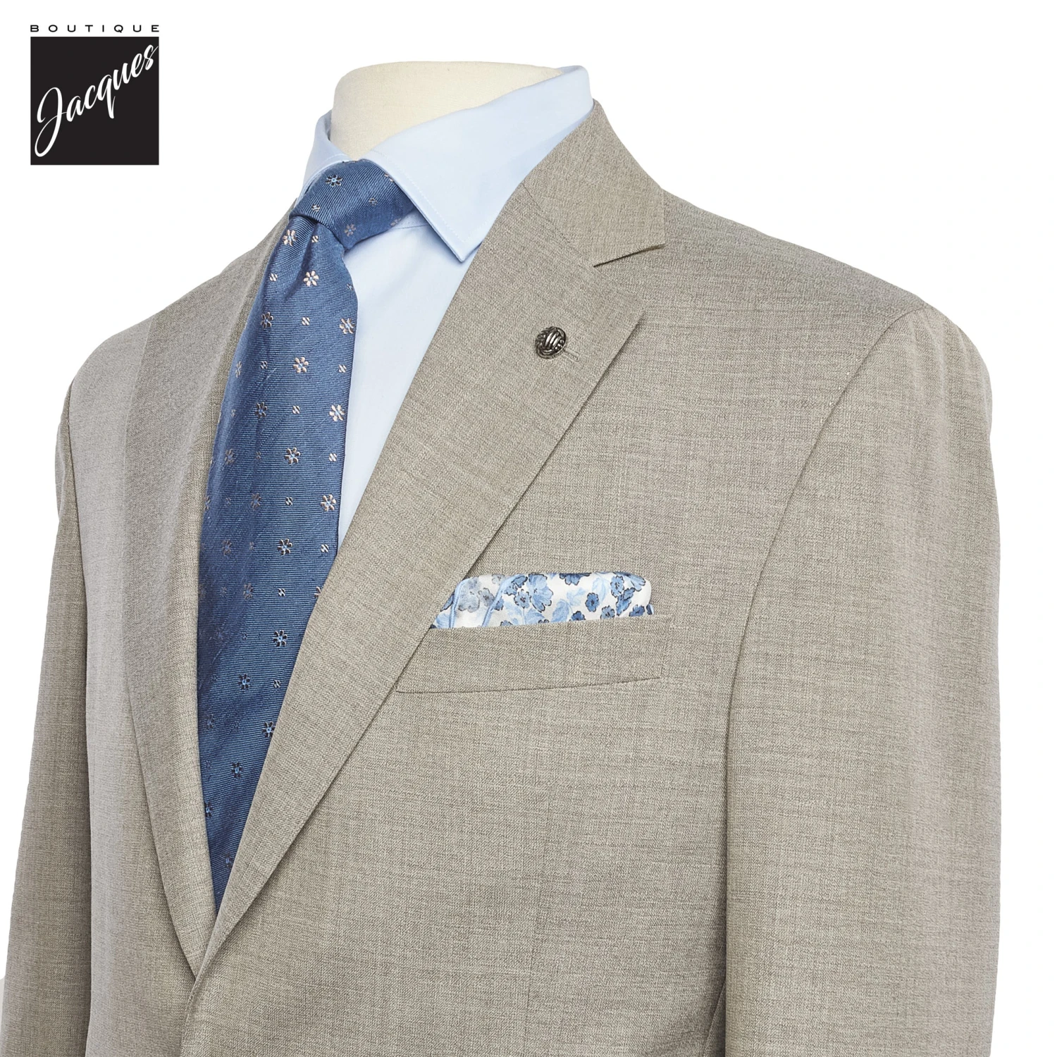 Taupe Solid Montana Contemporary Fit Wool Suit - Jack Victor 4 Taupe Solid Montana Contemporary Fit Wool Suit - Jack Victor - Image 2