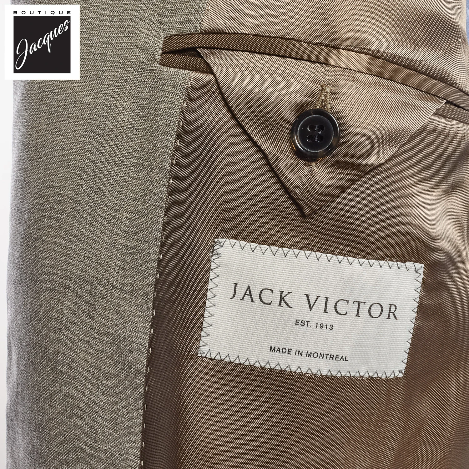 Taupe Solid Montana Contemporary Fit Wool Suit - Jack Victor 6 Taupe Solid Montana Contemporary Fit Wool Suit - Jack Victor - Image 4