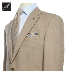 Light Taupe Neat Esprit Modern Fit Wool Suit - Jack Victor 7 Light Taupe Neat Esprit Modern Fit Wool Suit - Jack Victor -ETON Store JACKVICTORESPRIT3251101 2