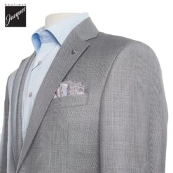 Gray Prince-of-Wales Esprit Modern Fit Wool Suit - Jack Victor 7 Gray Prince-of-Wales Esprit Modern Fit Wool Suit - Jack Victor -ETON Store JACKVICTORESPRIT3251411 2