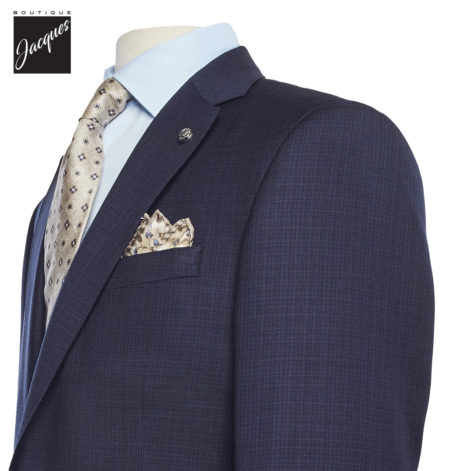 Navy Neat Loro Piana Superfine Merino Wool Esprit Modern Fit Suit - Jack Victor 4 Navy Neat Loro Piana Superfine Merino Wool Esprit Modern Fit Suit - Jack Victor - Image 2