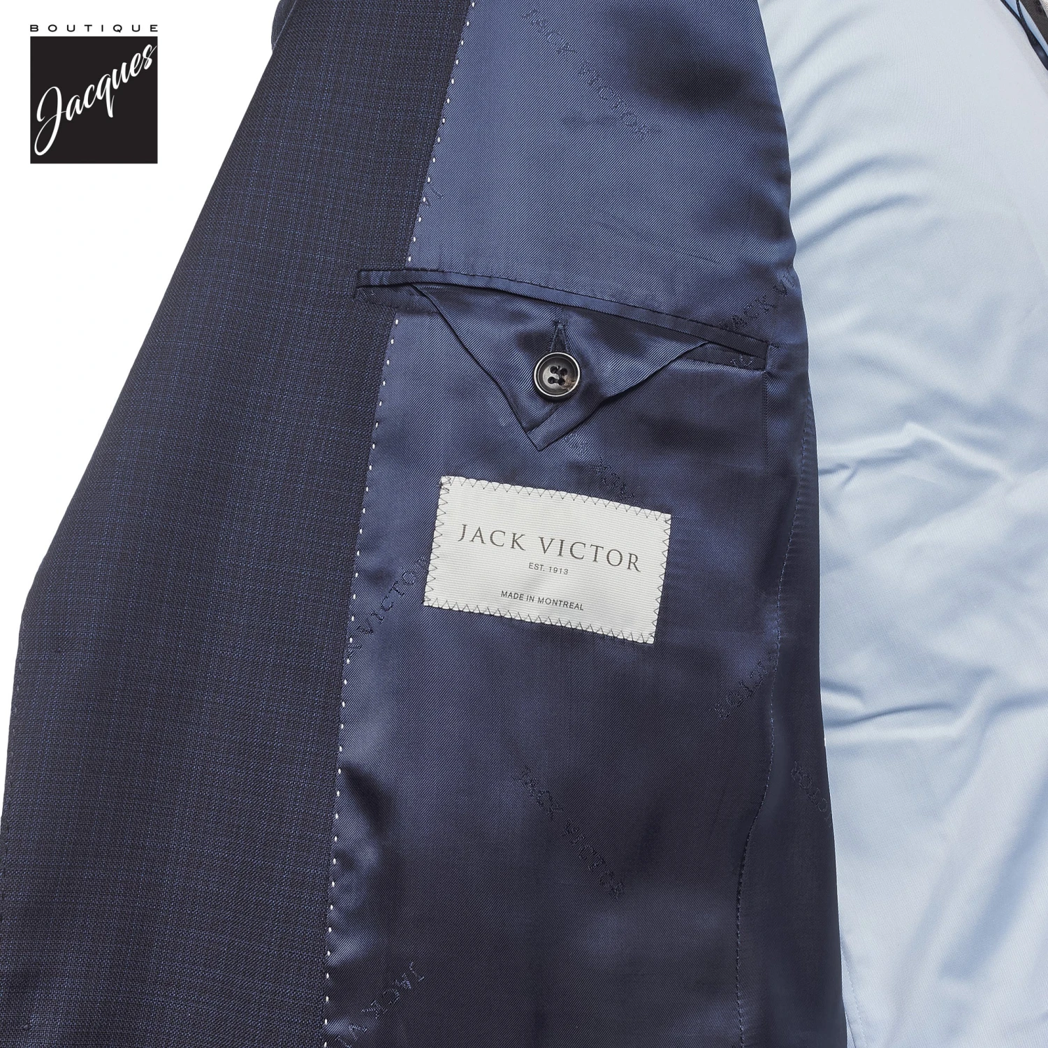 Navy Neat Loro Piana Superfine Merino Wool Esprit Modern Fit Suit - Jack Victor 6 Navy Neat Loro Piana Superfine Merino Wool Esprit Modern Fit Suit - Jack Victor - Image 4