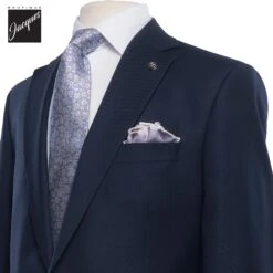Navy Blue Solid Esprit Modern Fit Wool Suit - Jack Victor 7 Navy Blue Solid Esprit Modern Fit Wool Suit - Jack Victor -ETON Store JACKVICTORESPRITS6342 2