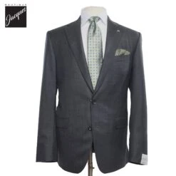Charcoal Gray Solid Barberis Wool Essence Modern Fit Suit - Jack Victor 1913