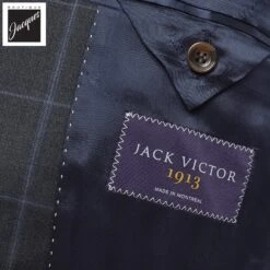 Charcoal Windowpane Check Essence Modern Fit - Jack Victor 1913 13 Charcoal Windowpane Check Essence Modern Fit - Jack Victor 1913 -ETON Store JACKVICTORESSENCEJVC39205 3
