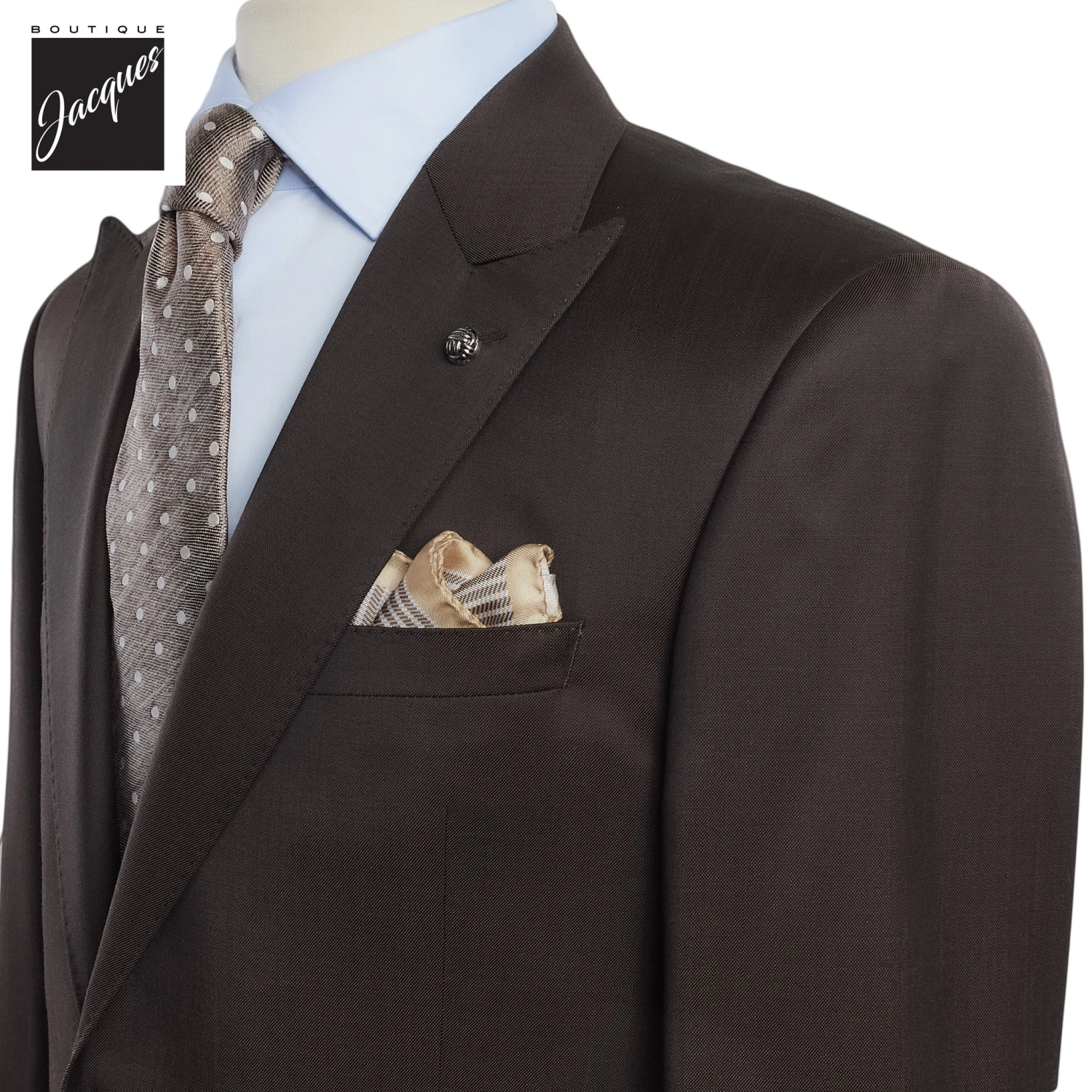 Chocolate Brown Solid Super 120s Wool Engel Modern Fit Suit - Jack Victor 4 Chocolate Brown Solid Super 120s Wool Engel Modern Fit Suit - Jack Victor - Image 2