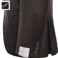 Chocolate Brown Solid Super 120s Wool Engel Modern Fit Suit - Jack Victor 9 Chocolate Brown Solid Super 120s Wool Engel Modern Fit Suit - Jack Victor -ETON Store JACKVICTOREngel3242129 3