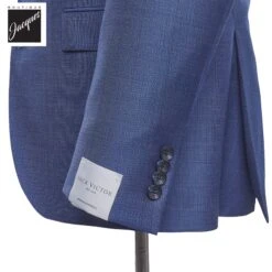Mid Blue Blue Peak Lapel Engel Modern Fit Wool Suit - Jack Victor 8 Mid Blue Blue Peak Lapel Engel Modern Fit Wool Suit - Jack Victor -ETON Store JACKVICTOREngel3251601 3