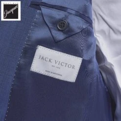 Mid Blue Blue Peak Lapel Engel Modern Fit Wool Suit - Jack Victor 9 Mid Blue Blue Peak Lapel Engel Modern Fit Wool Suit - Jack Victor -ETON Store JACKVICTOREngel3251601 4