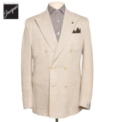 Ivory Linen-Knit Hall Contemporary Fit Sport Jacket - Jack Victor