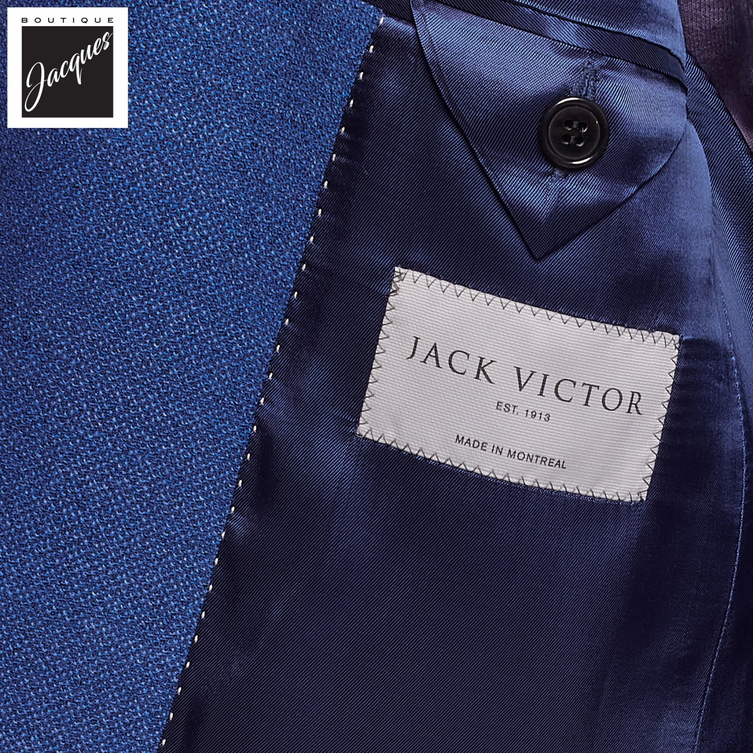 Mid Blue Stretch Hampton Contemporary Fit Sport Jacket - Jack Victor 6 Mid Blue Stretch Hampton Contemporary Fit Sport Jacket - Jack Victor - Image 4
