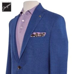 Mid Blue Stretch Hampton Contemporary Fit Sport Jacket - Jack Victor 7 Mid Blue Stretch Hampton Contemporary Fit Sport Jacket - Jack Victor -ETON Store JACKVICTORHAMPTONC01221 3