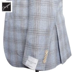 Ice Blue Glen Check Wool-Linen Knit Hampton Contemporary Fit Sport Jacket - Jack Victor 8 Ice Blue Glen Check Wool-Linen Knit Hampton Contemporary Fit Sport Jacket - Jack Victor -ETON Store JACKVICTORHAMPTONC01224 3